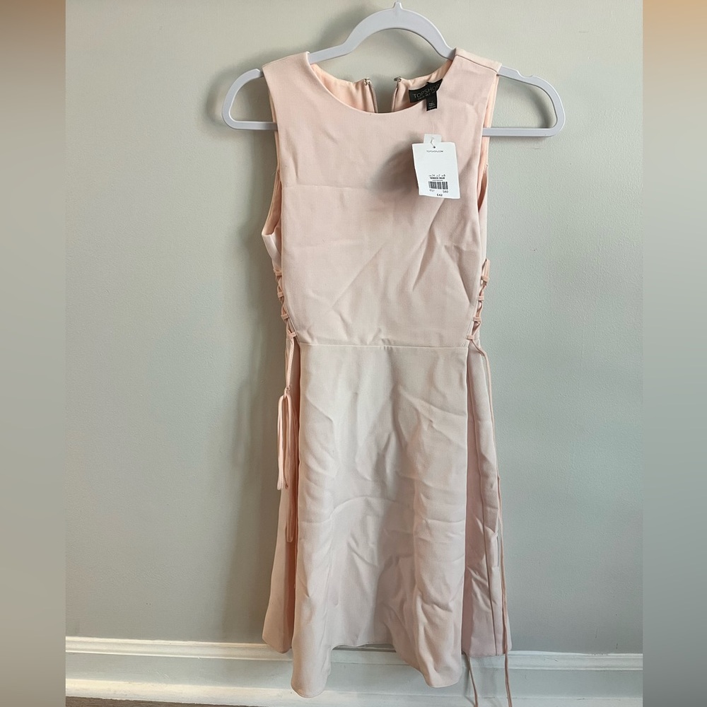 Light pink Top Shop tie side dress - US Size 2